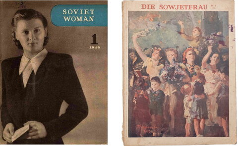 English and German issues of the magazine “Soviet Woman”